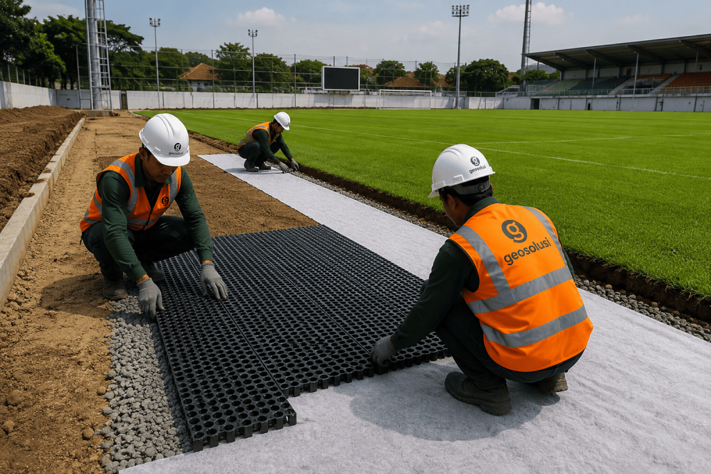 Drainage Cell untuk Resapan Lapangan Olahraga