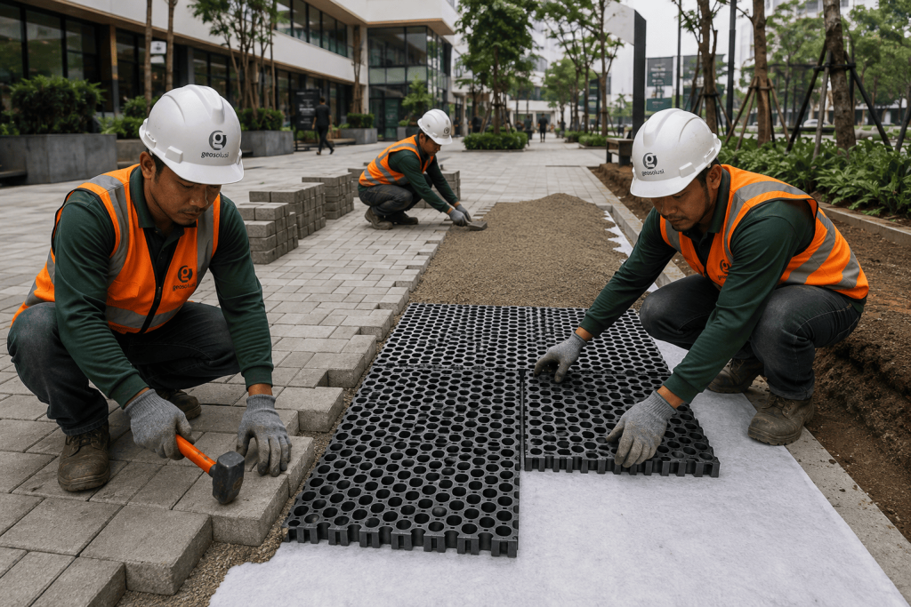 Drainage Cell untuk Resapan Paving Blok - Pedestrian