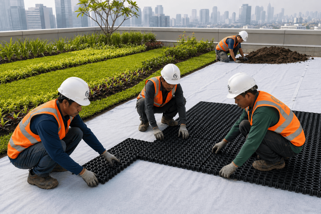 Drainage Cell untuk Podium Landscape