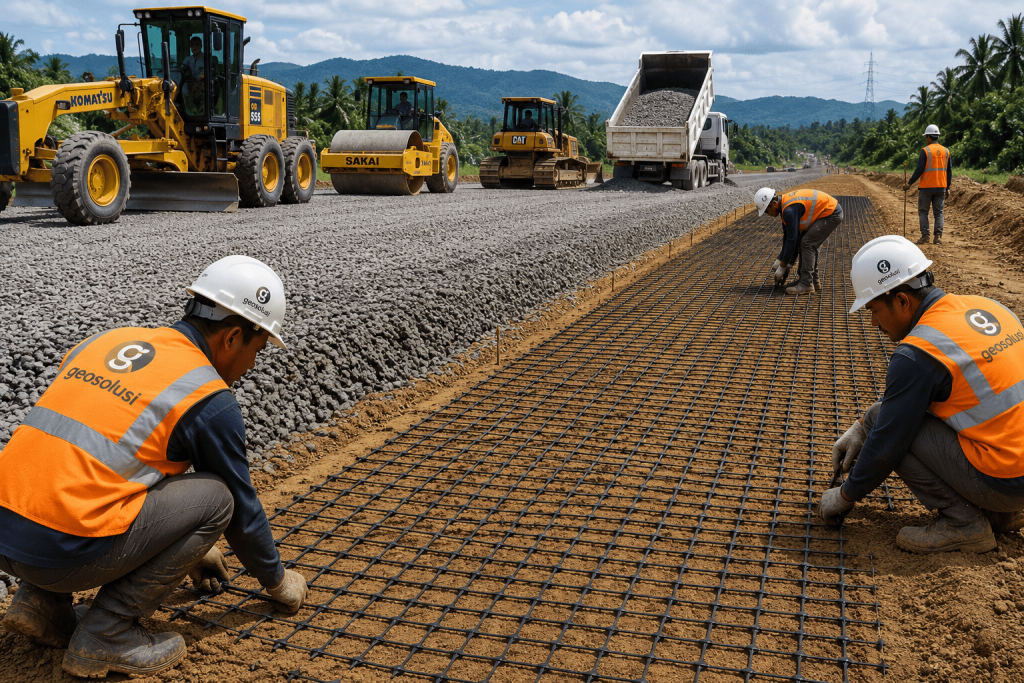 Geogrid untuk Perkuatan Jalan Raya