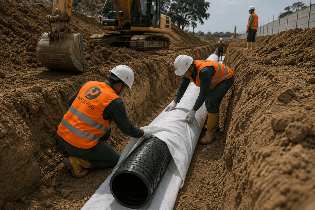 Geotextile Non Woven Filtrasi pipa